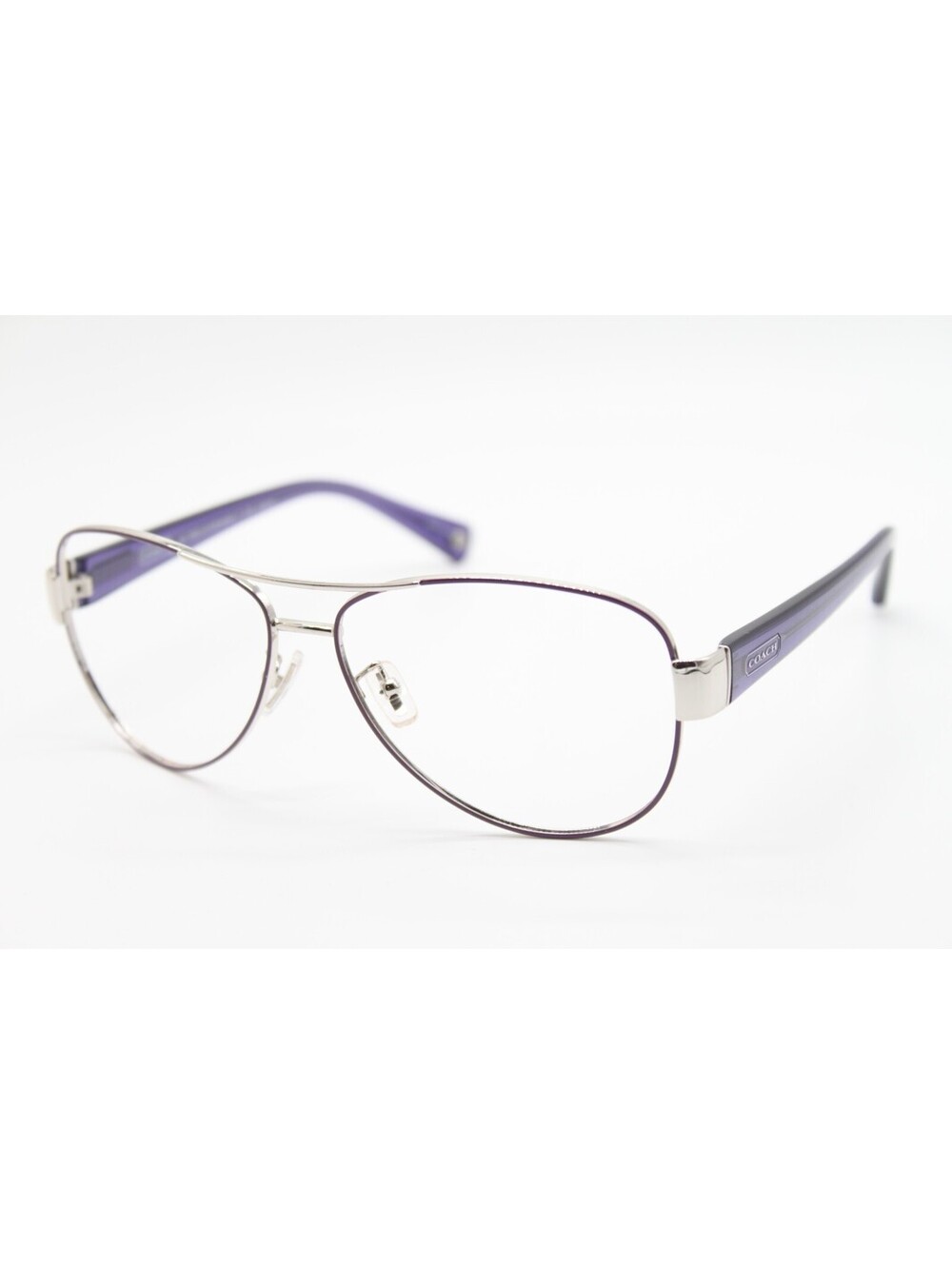 NEW COACH HC 7003 L012 KRISTINA 9125/8J SILVER PURPLE AUTHENTIC EYEGLASSES 59-13